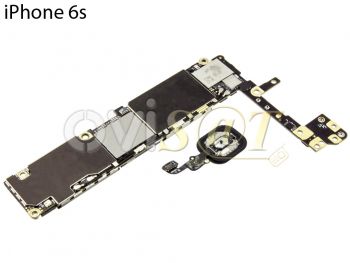 Placa base libre para iPhone 6S de 128Gb con botón blanco - dorado